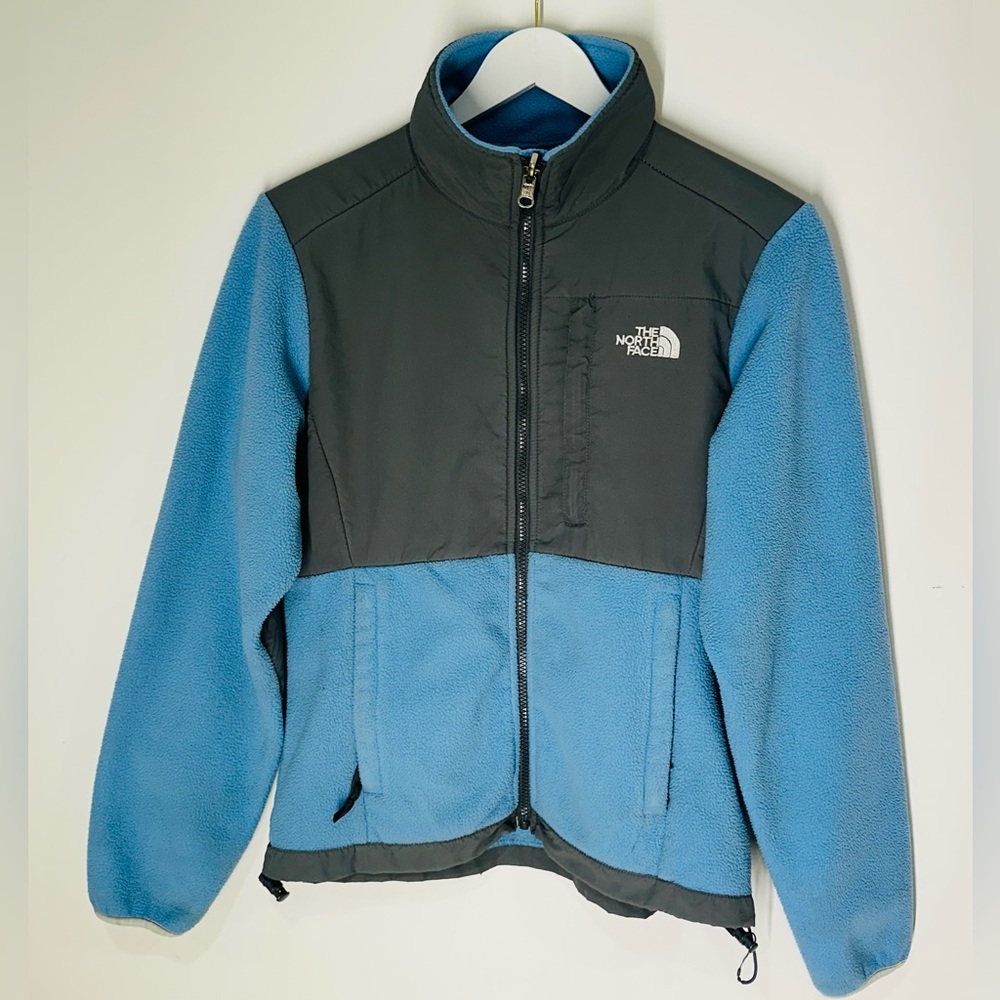 The North Face Denali Fleece Blue Black Full Zip Jacket Womens Small